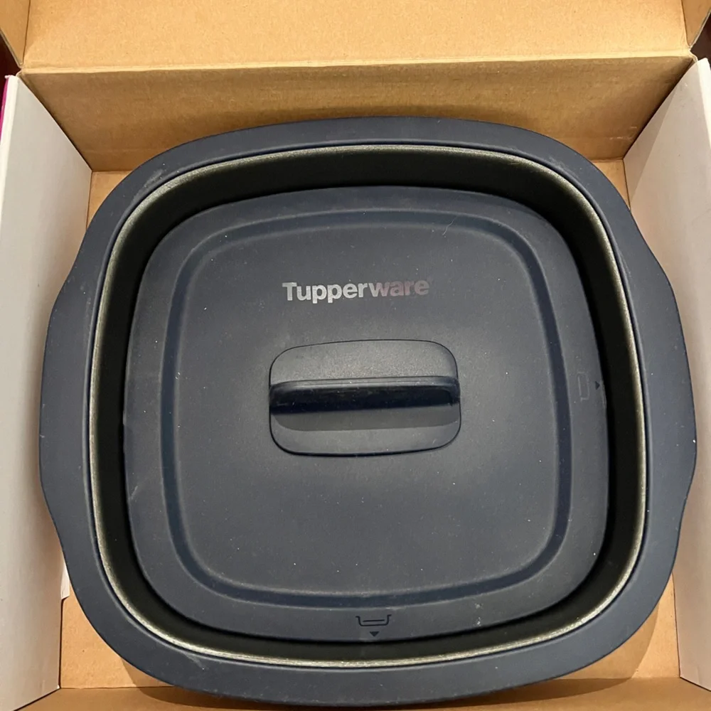 TUPPERWARE MicroPro Grill In Canyon Blue Microwave Grill NEW